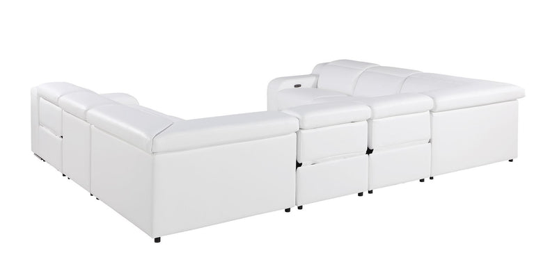 1116 - 8-Piece U-Shaped Sectional Sofa In With 4 Power Recliners & Power Headrests