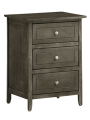 Glory Furniture Dove Tailed Drawers 3 Drawer Accent Nightstand with wooden finish and modern design.