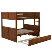 DreamHaus bunk bed with twin size trundle, featuring sturdy wooden frame and space-saving design for kids' bedroom.