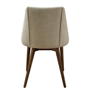 Willene - Side Chair (Set of 2) - Beige Fabric & Walnut - R&R Furniture Gallery (Fountain Valley, CA)