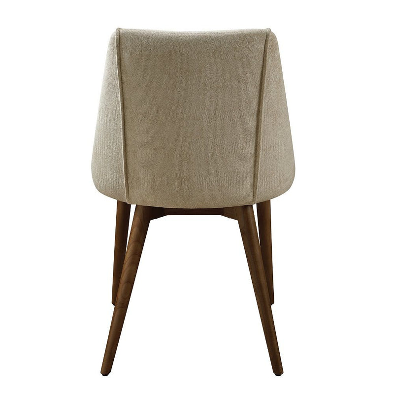 Willene - Side Chair (Set of 2) - Beige Fabric & Walnut - R&R Furniture Gallery (Fountain Valley, CA)