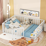 Metal Floor Bed Frame With Fence And Door - R&R Furniture Gallery (Fountain Valley, CA)