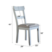 House Marchese - Side Chair (Set of 2) - Two Tone Gray Fabric & Pearl Gray - R&R Furniture Gallery (Fountain Valley, CA)