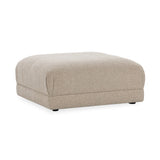 Adalynne - Upholstered Square Ottoman - Buttermilk - R&R Furniture Gallery (Fountain Valley, CA)