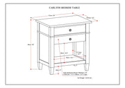 Carlton - Bedside Table - Rustic Natural Aged Brown - R&R Furniture Gallery (Fountain Valley, CA)