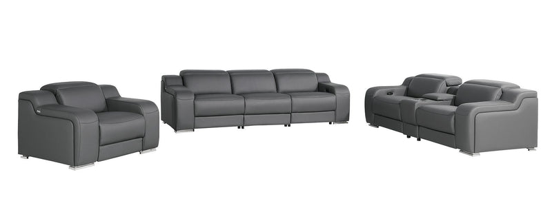 1116 - 7-Piece Modular Power Reclining Sofa, Loveseat & Chair Set In With 5 Power Recliners & Power Headrests