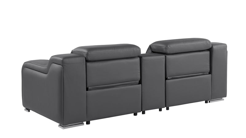 1116 - 3-Piece Modular Power Reclining Console Loveseat In With 2 Power Recliners & Power Headrests