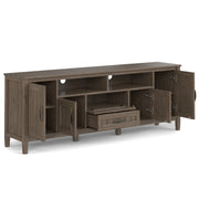 Lev - Handcrafted TV Media Stand - Smoky Brown - R&R Furniture Gallery (Fountain Valley, CA)