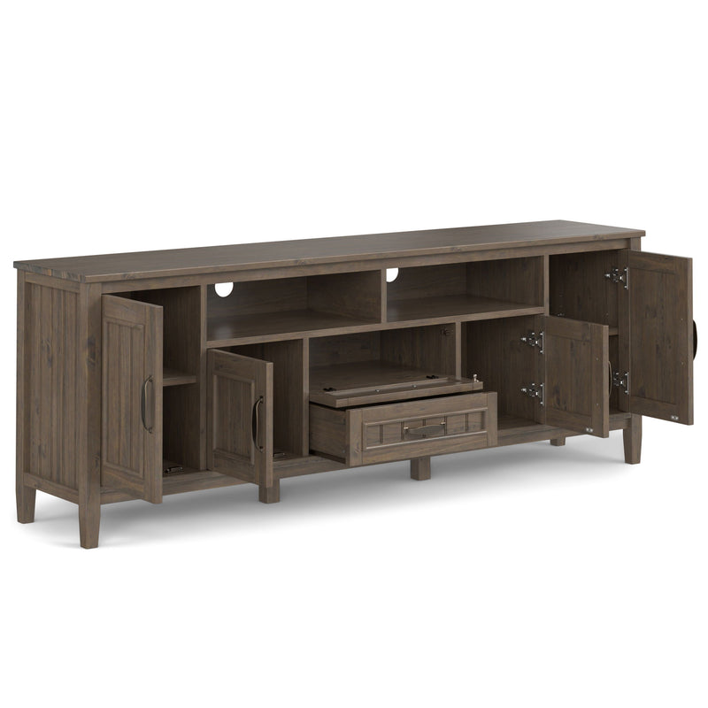Lev - Handcrafted TV Media Stand - Smoky Brown - R&R Furniture Gallery (Fountain Valley, CA)