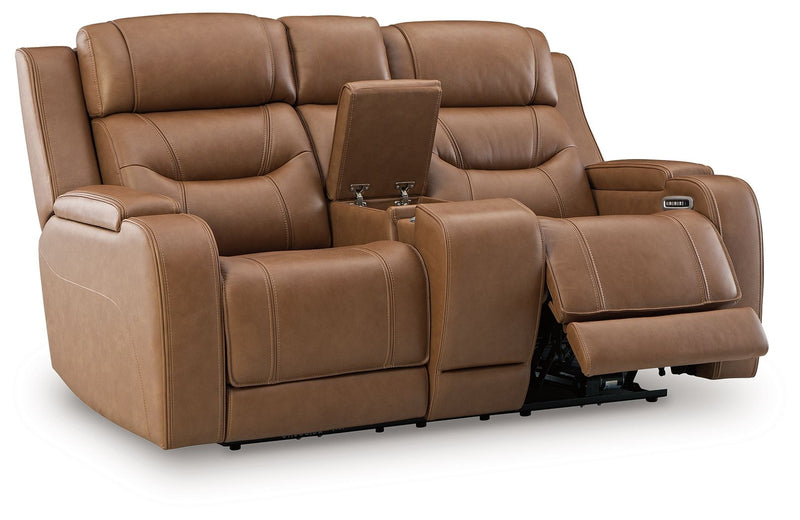 Knightington - Power Reclining Loveseat With Audio Seating - R&R Furniture Gallery (Fountain Valley, CA)