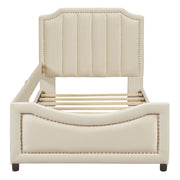Upholstered Daybed With Classic Stripe Shaped Headboard - R&R Furniture Gallery (Fountain Valley, CA)