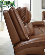 Healy Pier - Power Reclining Sofa / Adj Headrest - Chocolate - R&R Furniture Gallery (Fountain Valley, CA)