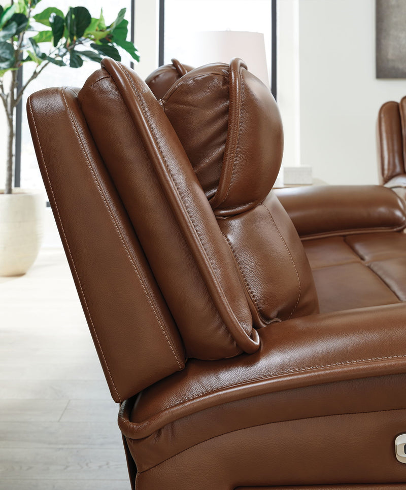 Healy Pier - Power Reclining Sofa / Adj Headrest - Chocolate - R&R Furniture Gallery (Fountain Valley, CA)