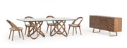 Finley Mid-Century Walnut & Gold Buffet — view 2