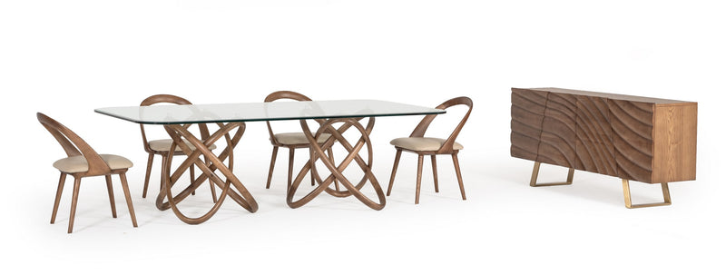 Finley Mid-Century Walnut & Gold Buffet — view 2