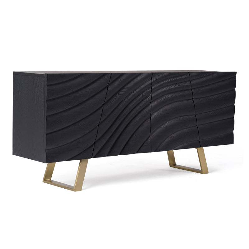 Finley Mid-Century Black & Gold Buffet — view 4