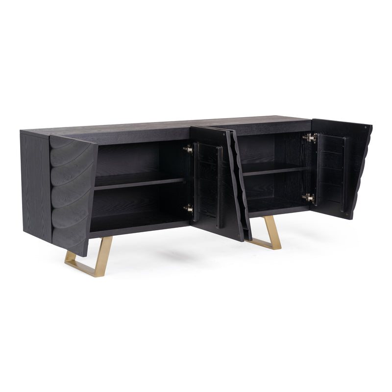 Finley Mid-Century Black & Gold Buffet — view 5