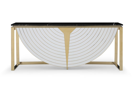 Flavio - Gold + Marble Console Table — view 2