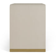 Florence - Modern Beige Leatherette + Gold Nightstand — view 3