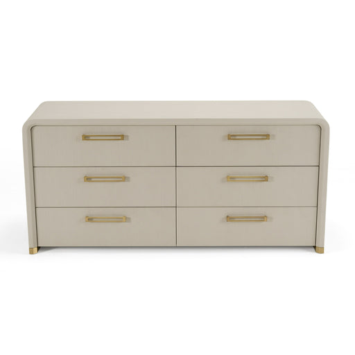Florence - Modern Beige Leatherette + Gold Dresser