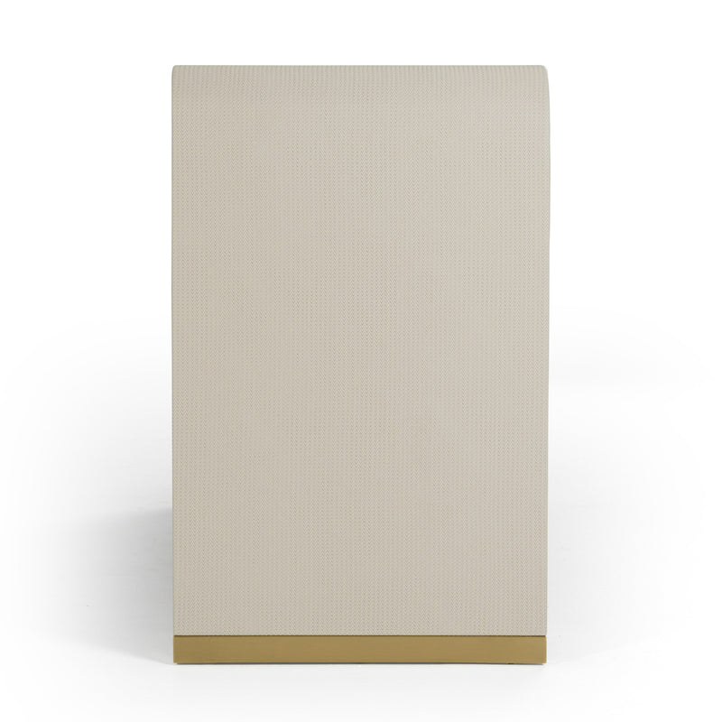 Florence - Modern Beige Leatherette + Gold Dresser — view 2