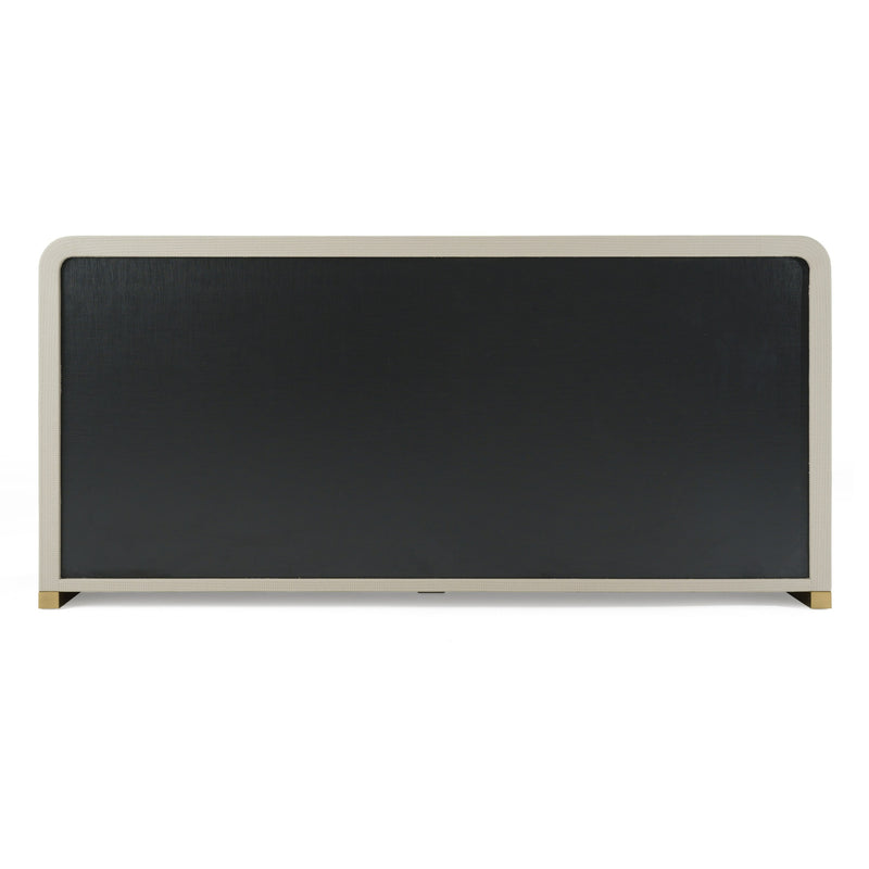 Florence - Modern Beige Leatherette + Gold Dresser — view 3
