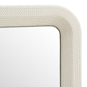 Florence - Modern Beige Leatherette Mirror — view 2