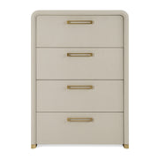 Florence - Modern Beige Leatherette + Gold Chest — view 2