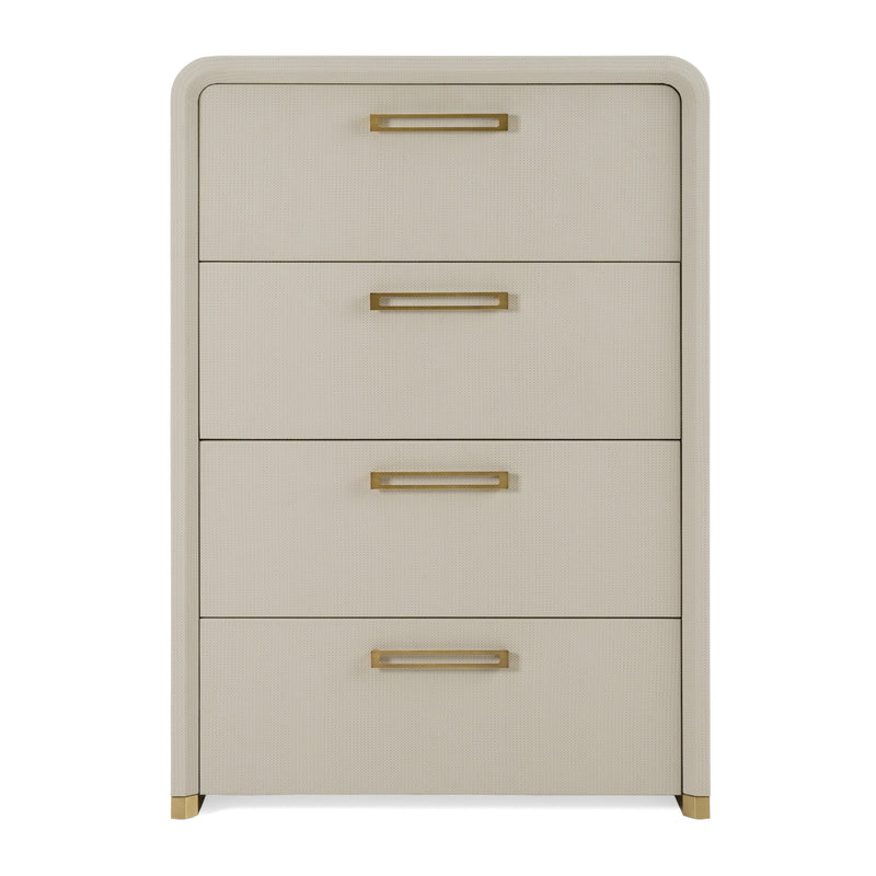 Florence - Modern Beige Leatherette + Gold Chest — view 2