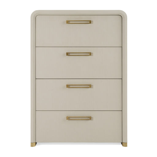 Florence - Modern Beige Leatherette + Gold Chest — view 2