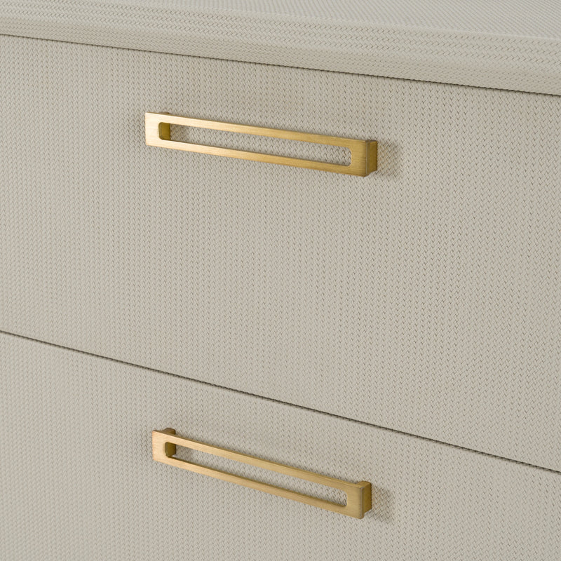 Florence - Modern Beige Leatherette + Gold Chest — view 3