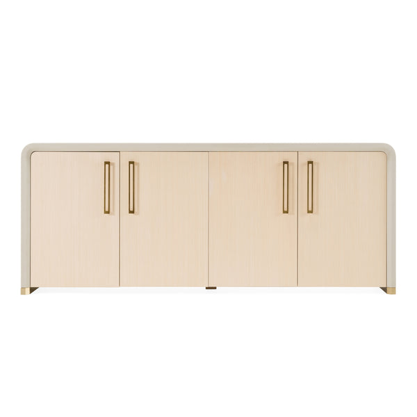 Florence - Modern Beige Leatherette + Gold Buffet