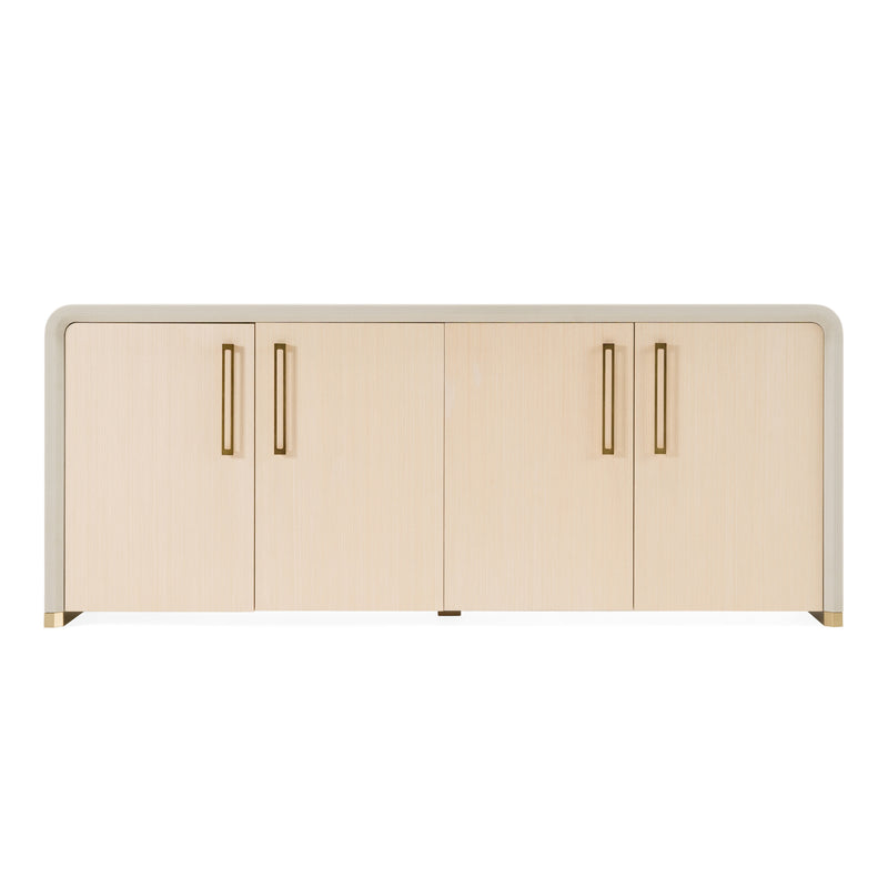 Florence - Modern Beige Leatherette + Gold Buffet