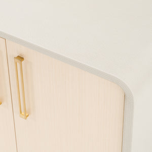 Florence - Modern Beige Leatherette + Gold Buffet — view 4