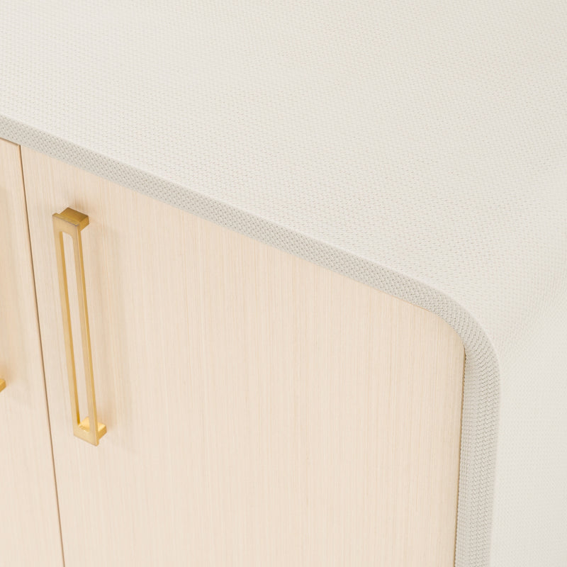 Florence - Modern Beige Leatherette + Gold Buffet — view 4