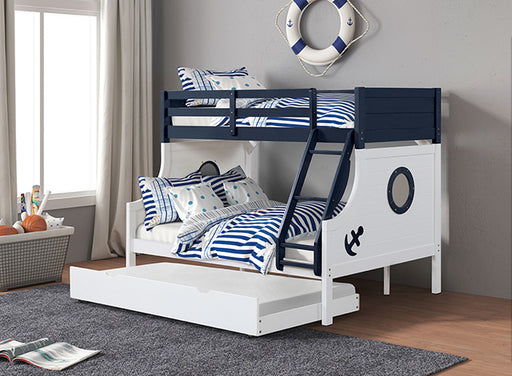 Nautia Twin/Full Bunk Bed Black & White - R&R Furniture Gallery (Fountain Valley, CA)