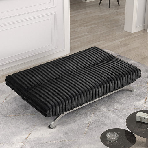 Villeneuve Futon Sofa Bed Black, Pink, & Grey - R&R Furniture Gallery (Fountain Valley, CA)