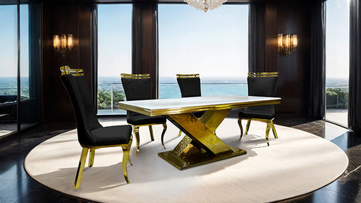 Palazzo Gold Chair (2/CTN) - R&R Furniture Gallery (Fountain Valley, CA)