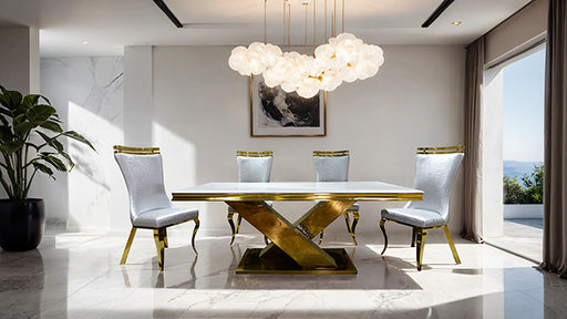Palazzo Gold Chair (2/CTN) - R&R Furniture Gallery (Fountain Valley, CA)