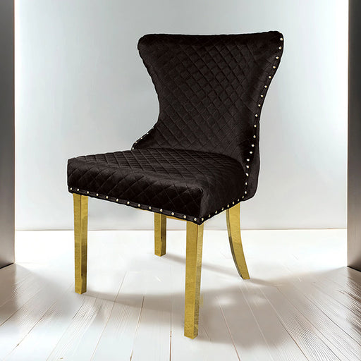 Portanova Gold Chair (2/CTN) - R&R Furniture Gallery (Fountain Valley, CA)