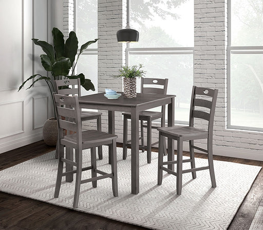 Lubbock 5 Pc. Counter Ht. Table Set - R&R Furniture Gallery (Fountain Valley, CA)