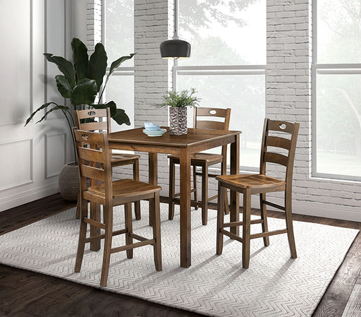 Lubbock 5 Pc. Counter Ht. Table Set - R&R Furniture Gallery (Fountain Valley, CA)