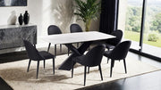 Lenvik 7 Pc Dining Table Set White - R&R Furniture Gallery (Fountain Valley, CA)