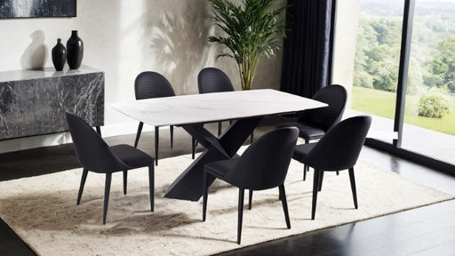 Lenvik 7 Pc Dining Table Set White - R&R Furniture Gallery (Fountain Valley, CA)