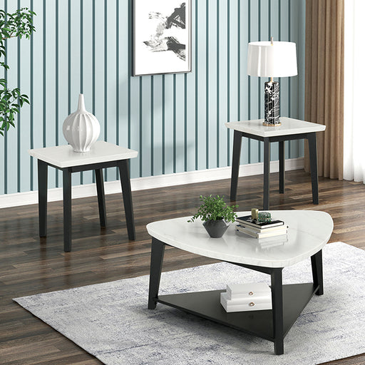 Thisted Triangle Marble Coffee Table - R&R Furniture Gallery (Fountain Valley, CA)