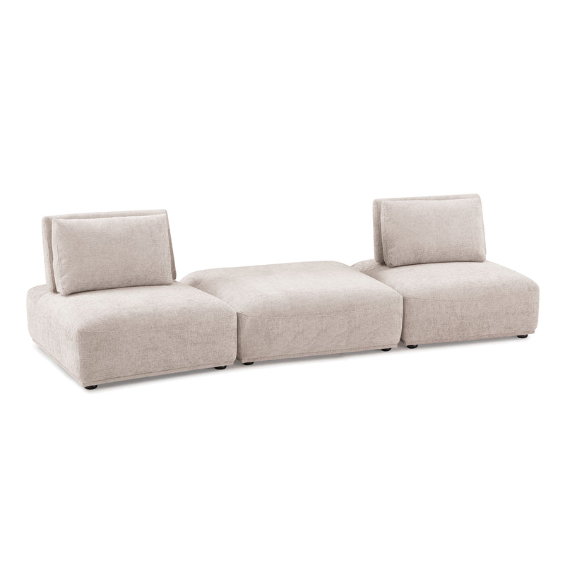 Stavanger 2-Seater w/ Square Ottoman - R&R Furniture Gallery (Fountain Valley, CA)