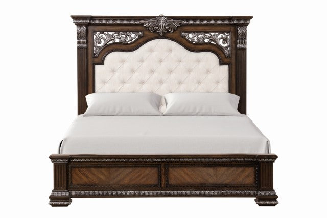 Promenade Bed Dark Brown & White - R&R Furniture Gallery (Fountain Valley, CA)