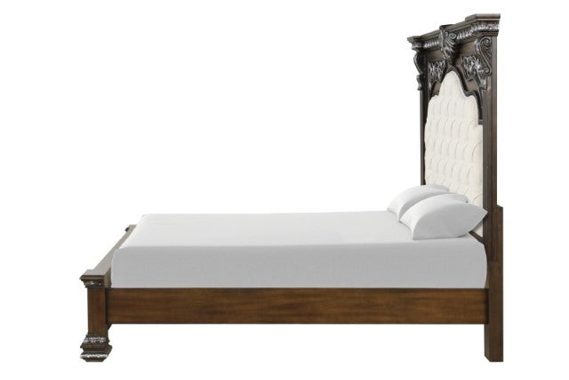 Promenade Bed Dark Brown & White - R&R Furniture Gallery (Fountain Valley, CA)
