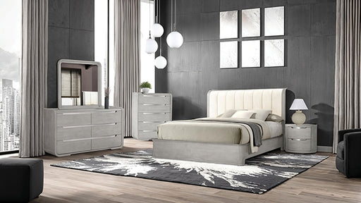 Osterley Queen & E.King Bed Grey & Black - R&R Furniture Gallery (Fountain Valley, CA)