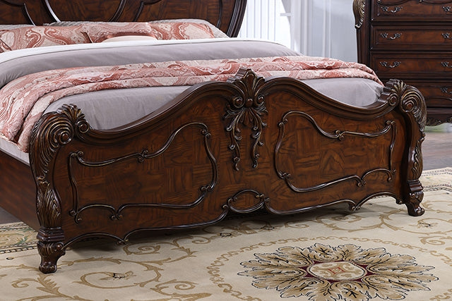 Roselli E.King & Queen Bed White & Chrome - R&R Furniture Gallery (Fountain Valley, CA)